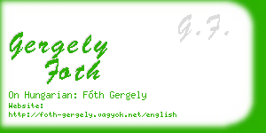 gergely foth business card